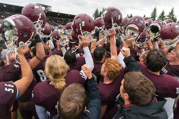 football huddle