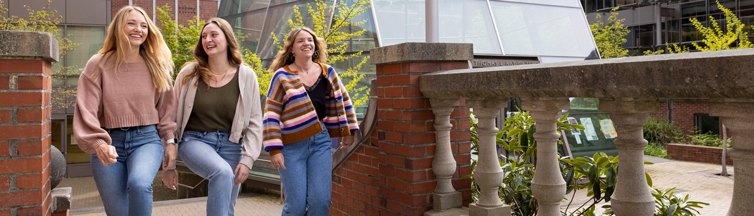 Students in Brown Family Courtyard