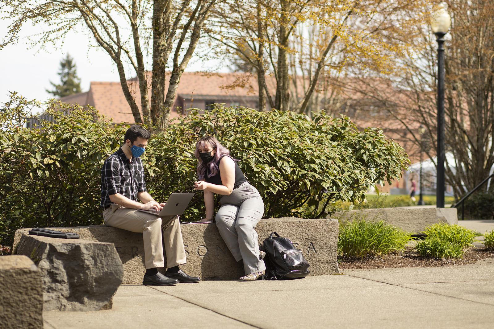 Ethan Stern-Ellis ’21 (left) and Morgan MacFarlane ’21