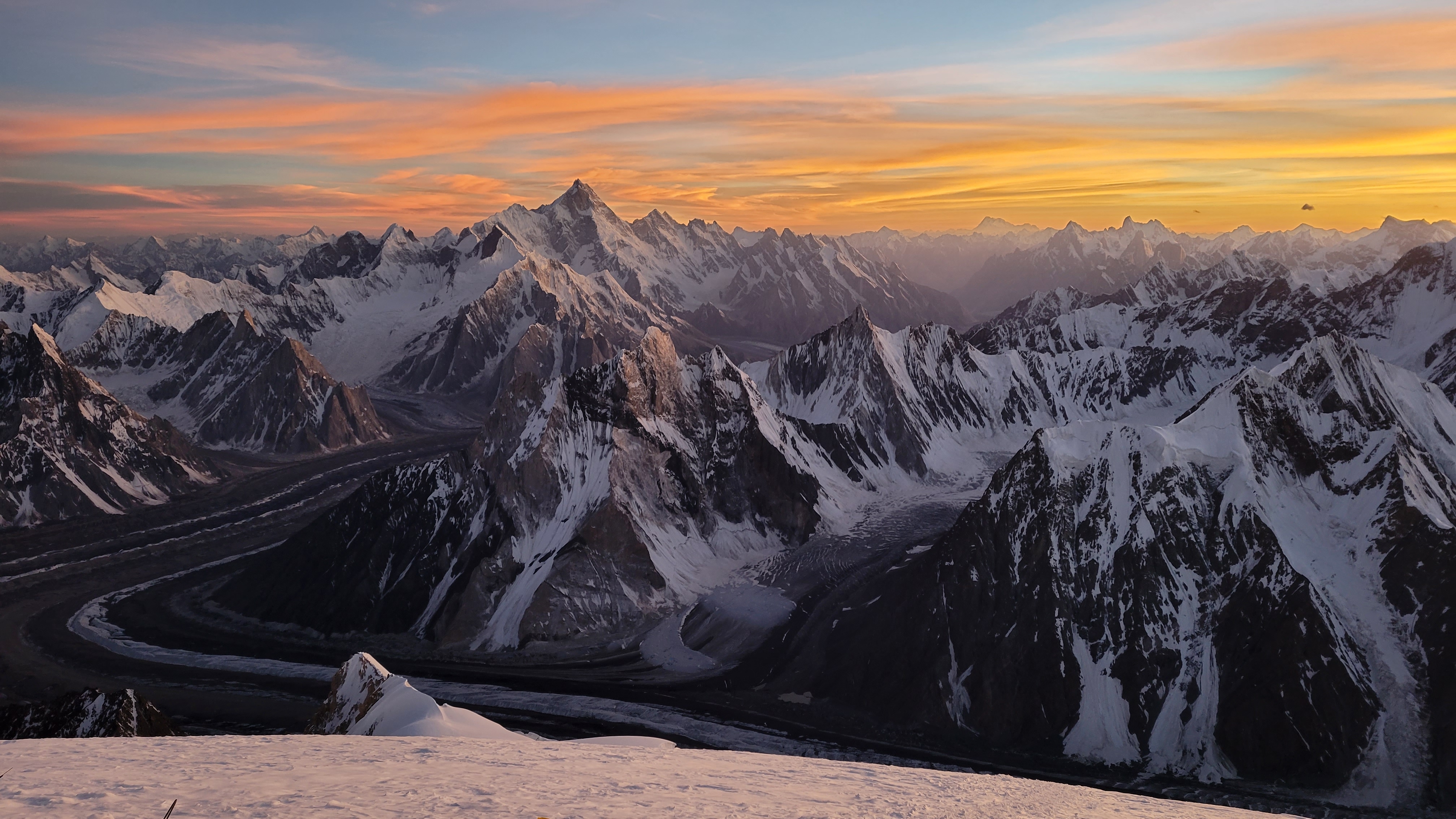 Sunrise over Karakorum Range. Photo by Sarah Strattan ’11.