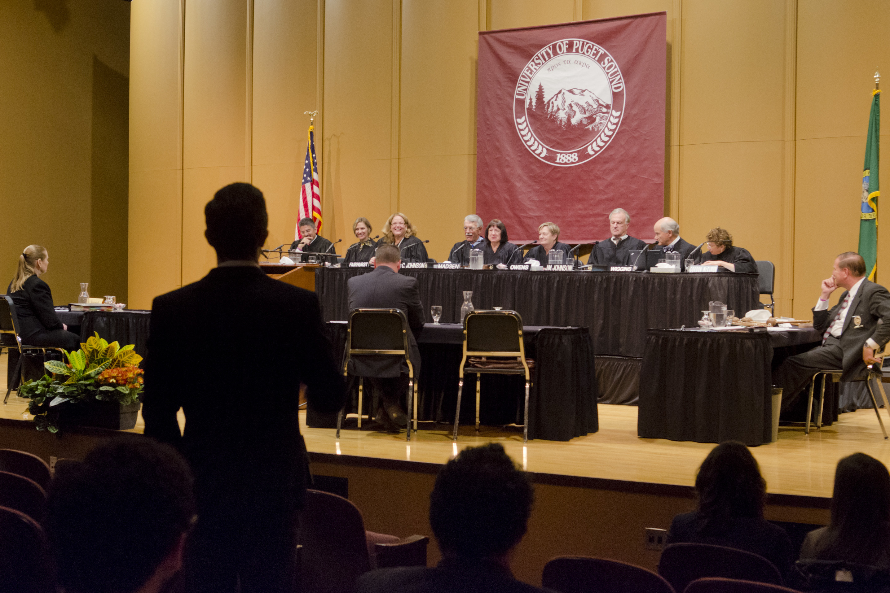 Washington State Supreme Court panel discussion in Schneebeck Hall, 2013.