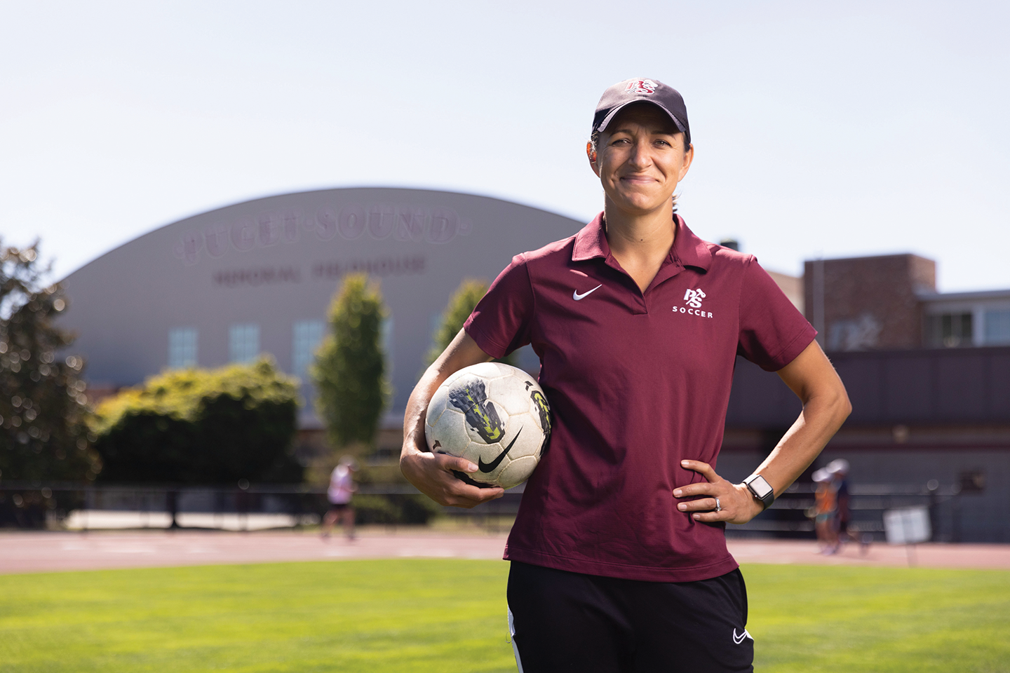 Women's soccer coach Stephanie Cox.