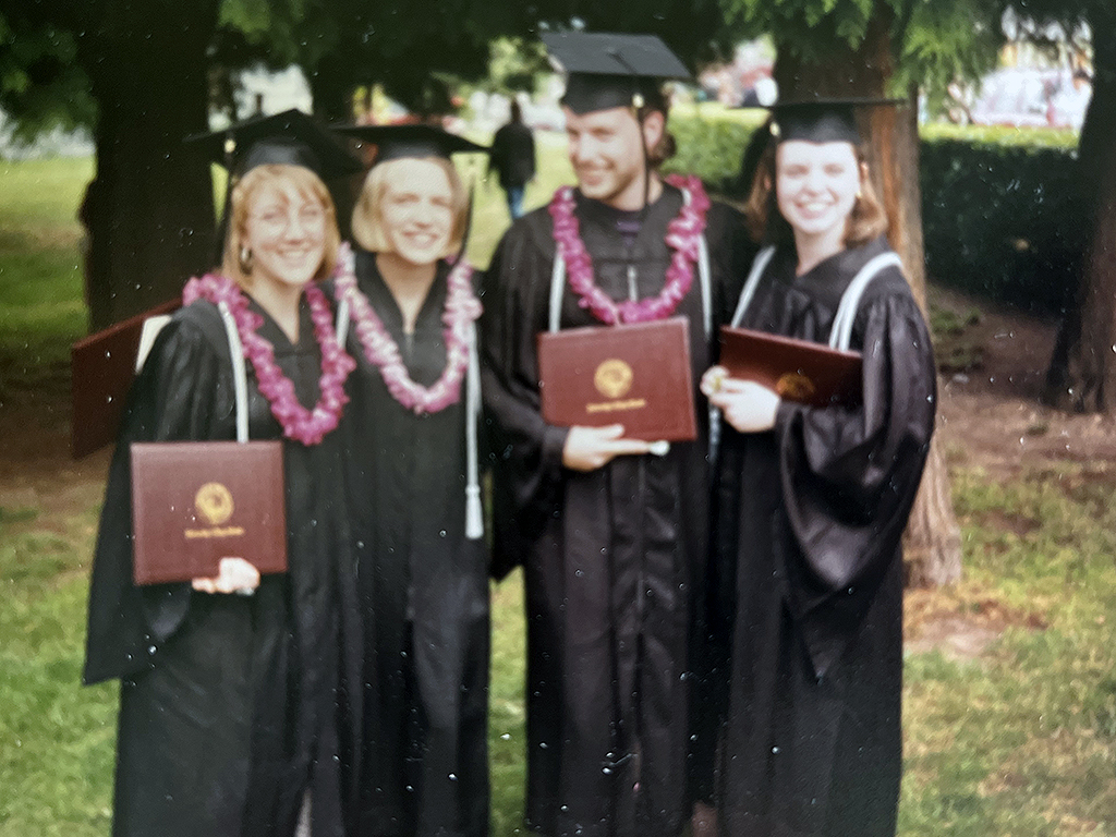 Lisa Kozleski ’94 at her graduation from Puget Sound.