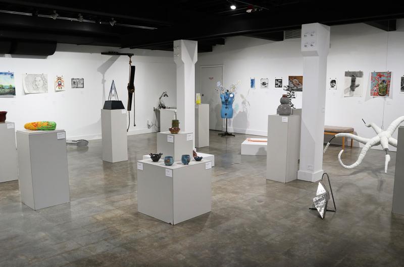 Art Student gallery installation view of works