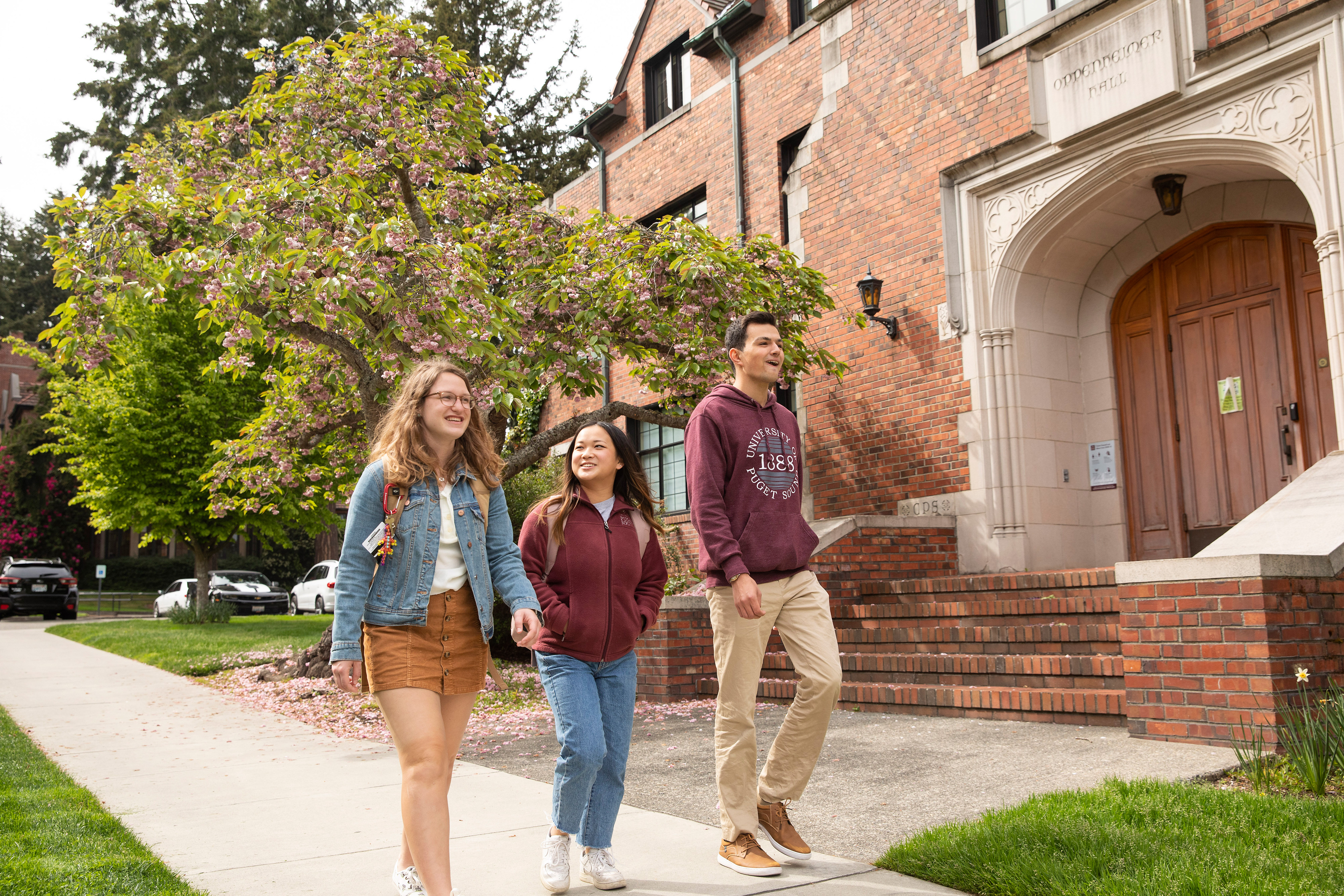 students on campus