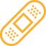 Yellow bandage icon