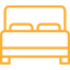 Yellow bed icon