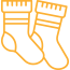 Yellow sock icon