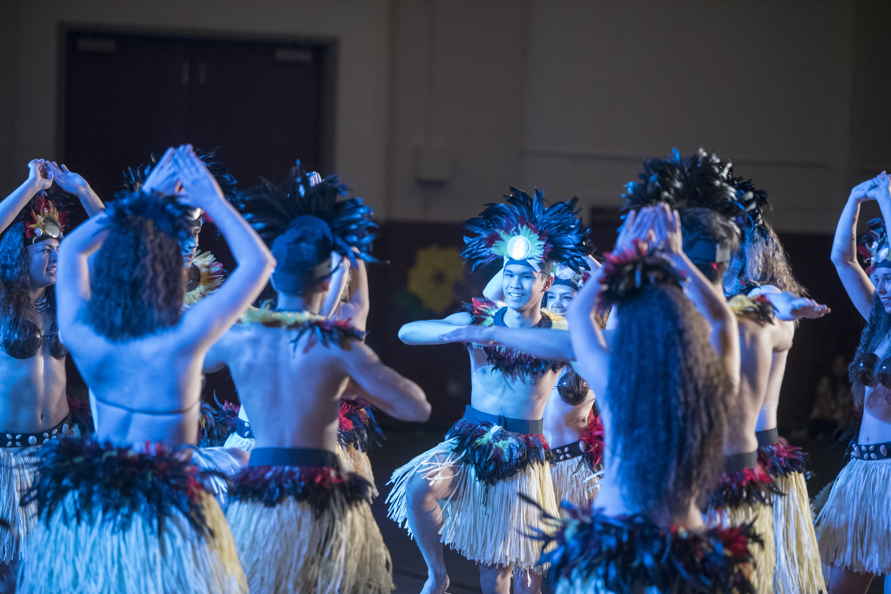 Students performing at the annual lu'au, a Puget Sound tradition.