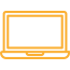 Yellow laptop icon