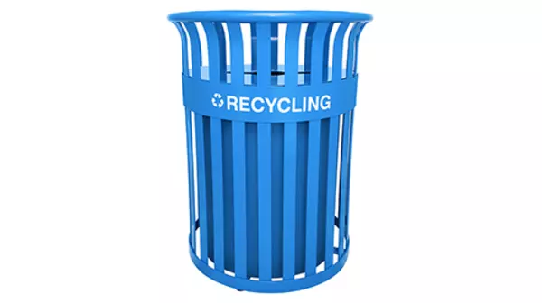 Outdoor recycling bin