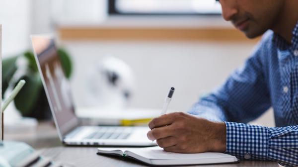 Person working at a desk