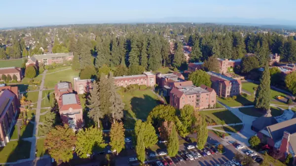 Aerial view of campus