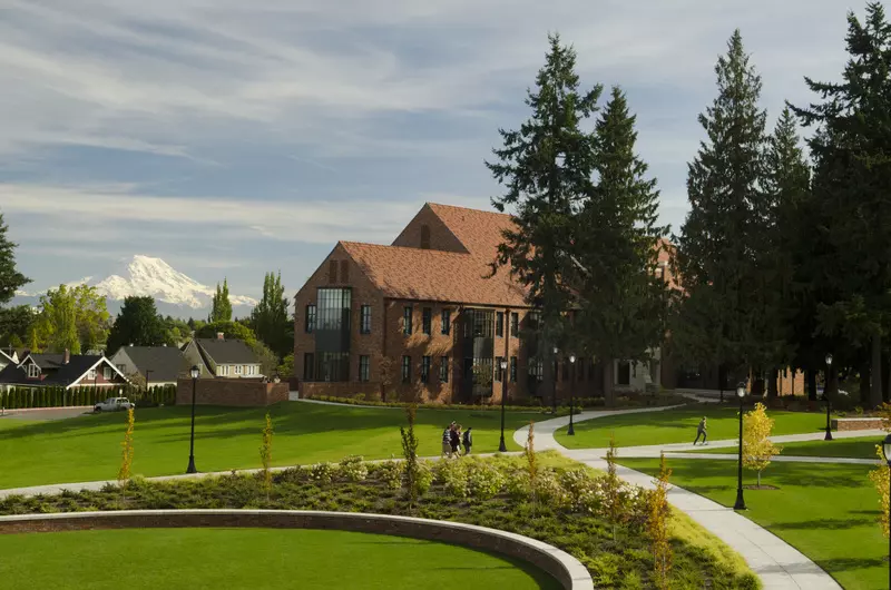 Mount Rainier overlooking campus