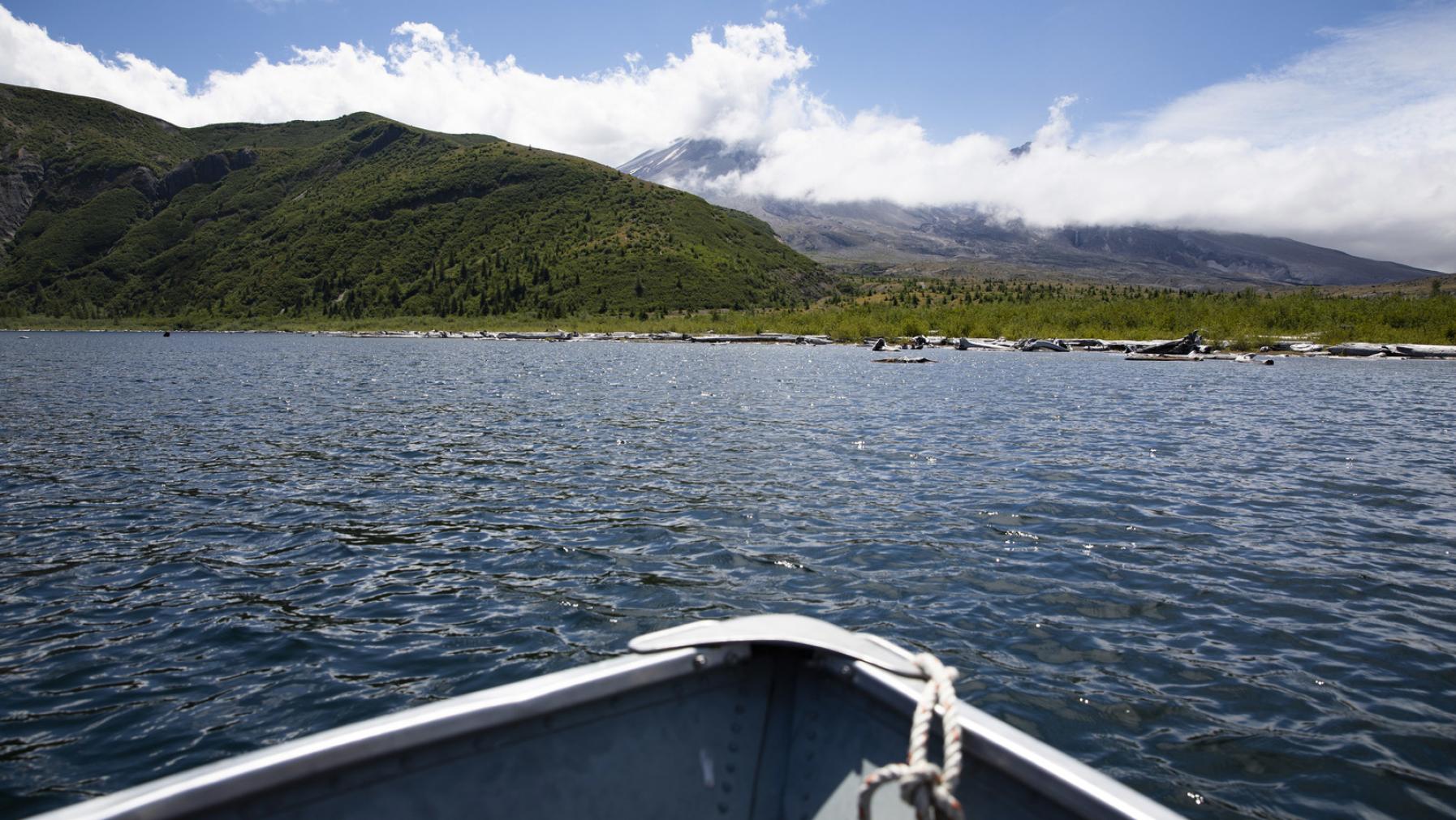 A research trip to a lake near Mount St. Helens