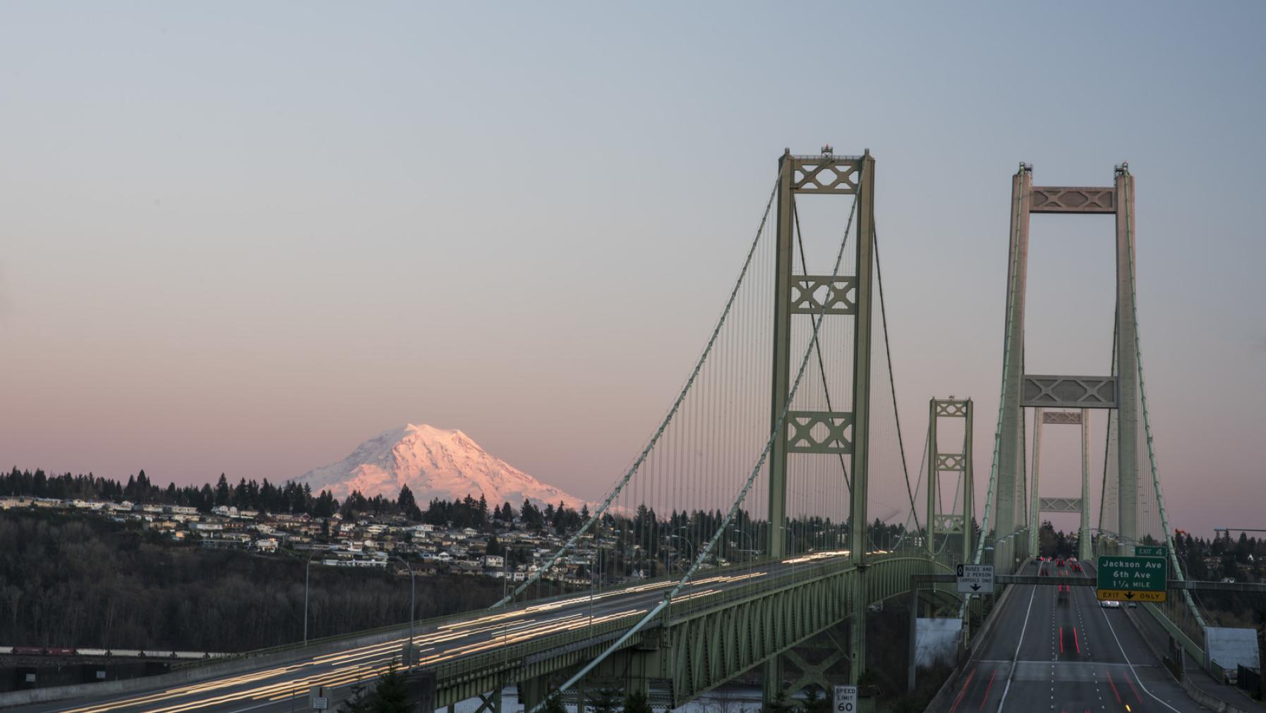 Tacoma Narrows, Tacoma, and Mount Rainier