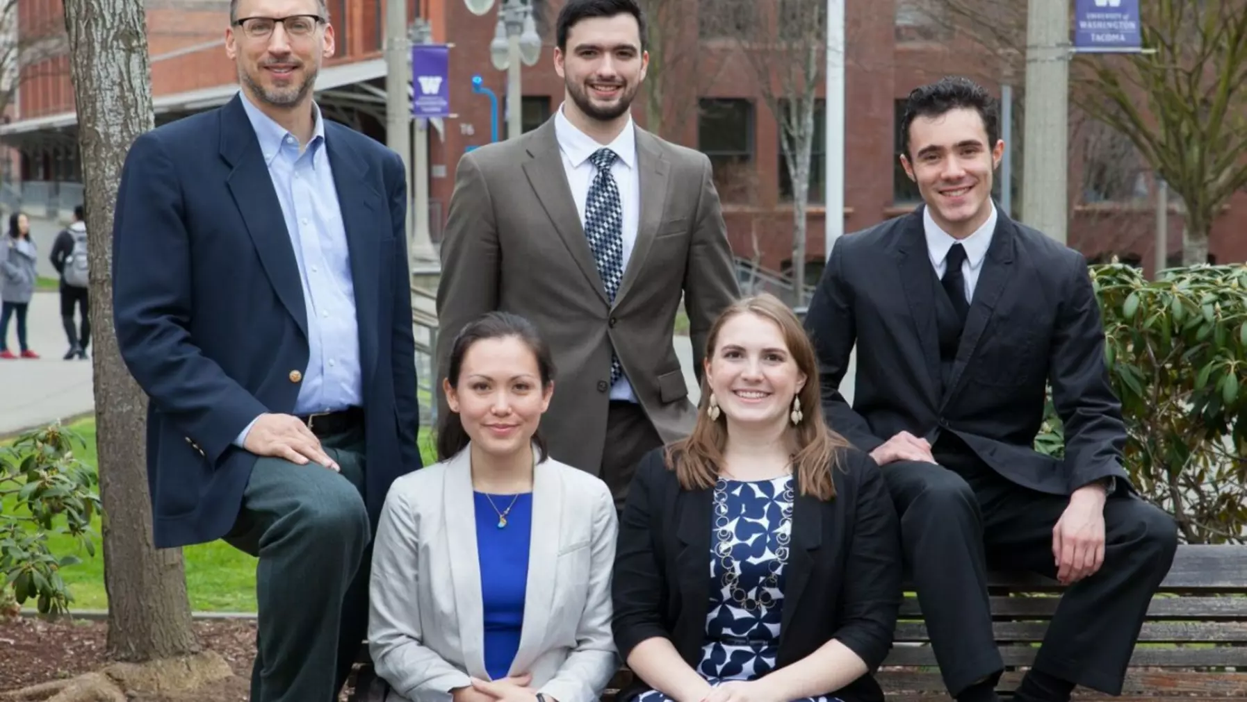 Five people in business attire