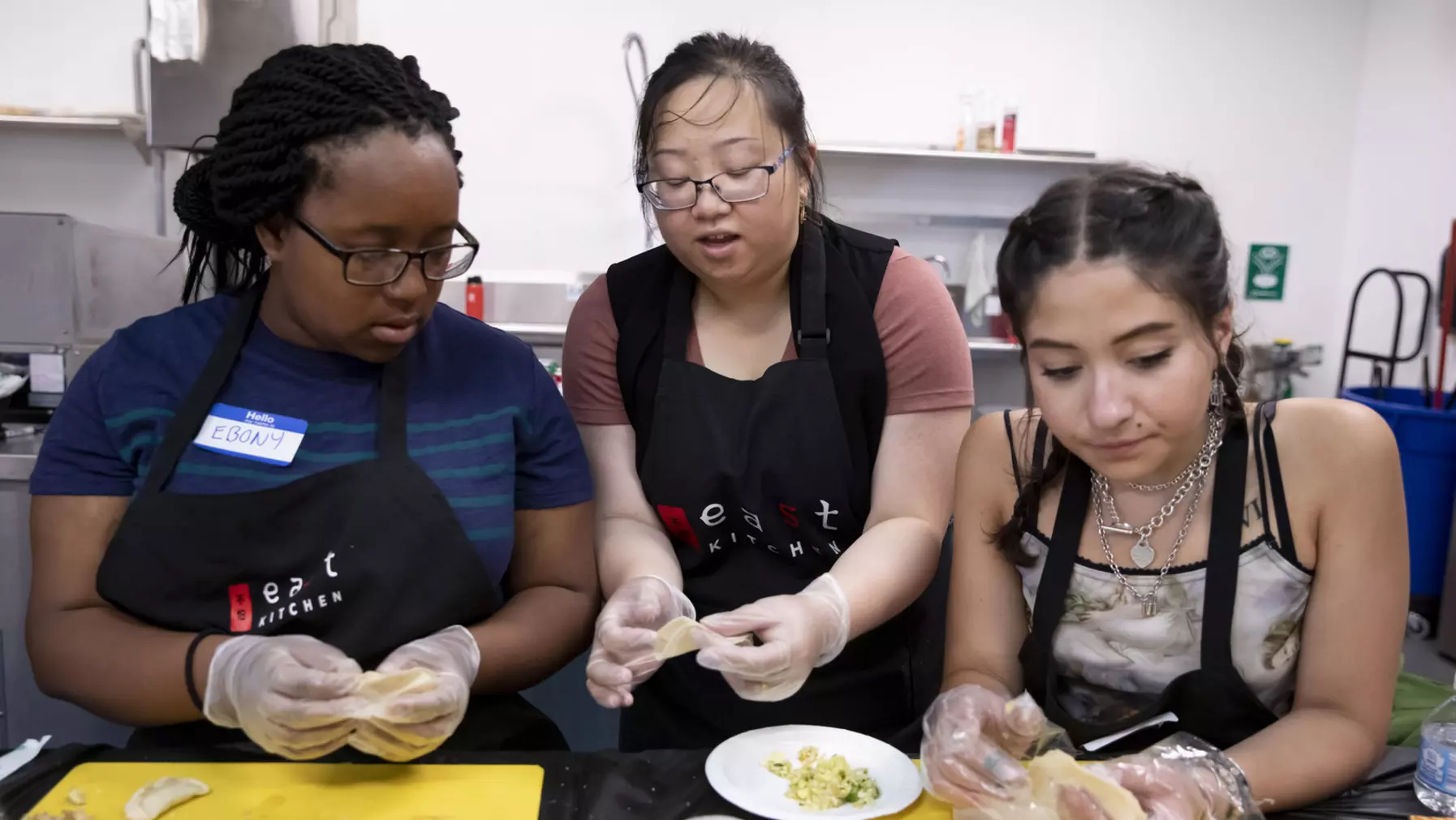 Students during orientation's immersive experiences