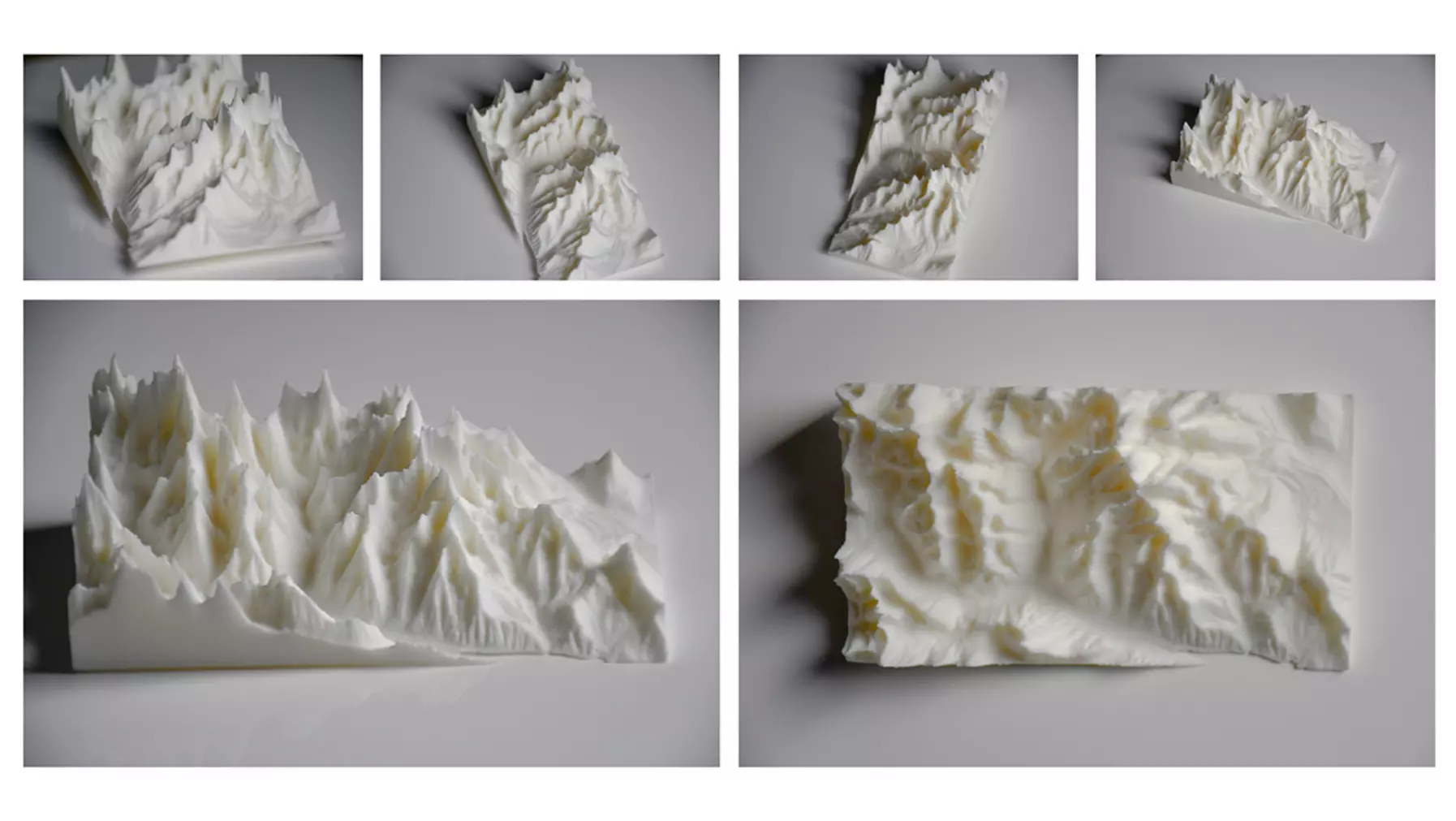 3D renderings of topographical landscapes