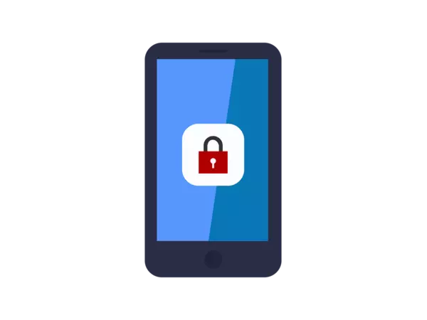 phone with lock icon