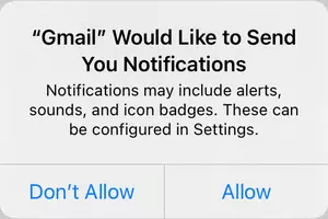 allow notifications for gmail